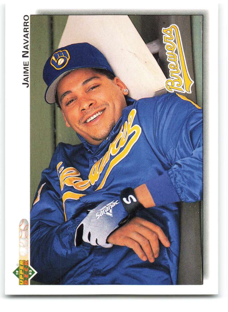 1992 Upper Deck #633 Jaime Navarro  Milwaukee Brewers  Image 1