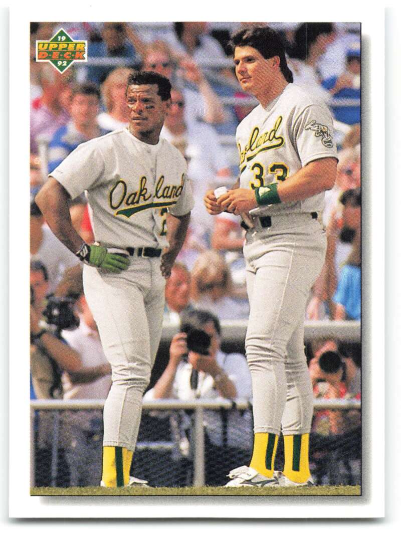 1992 Upper Deck #640 Rickey Henderson/Jose Canseco CL   Image 1