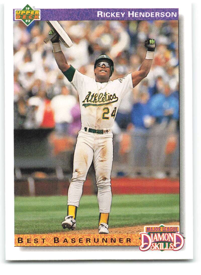 1992 Upper Deck #648 Rickey Henderson DS  Oakland Athletics  Image 1