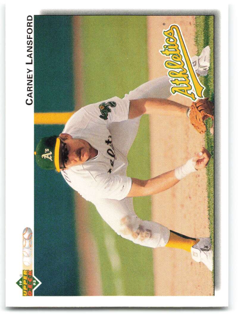 1992 Upper Deck #682 Carney Lansford  Oakland Athletics  Image 1