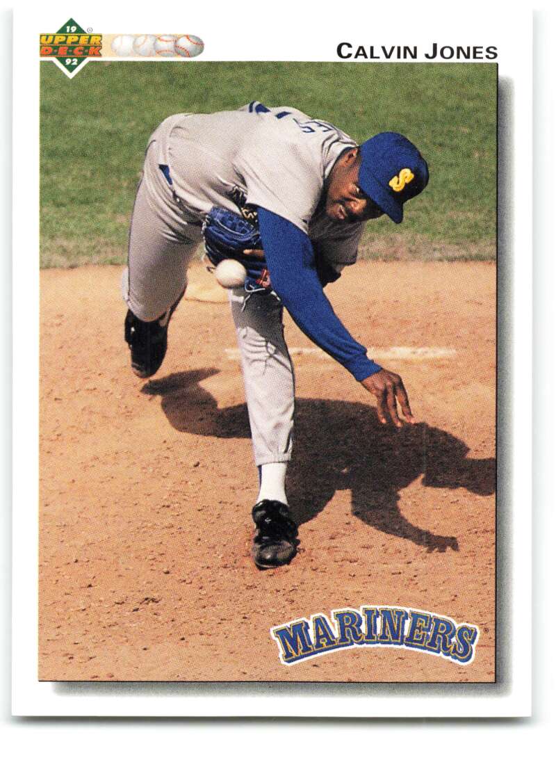 1992 Upper Deck #731 Calvin Jones  RC Rookie Seattle Mariners  Image 1