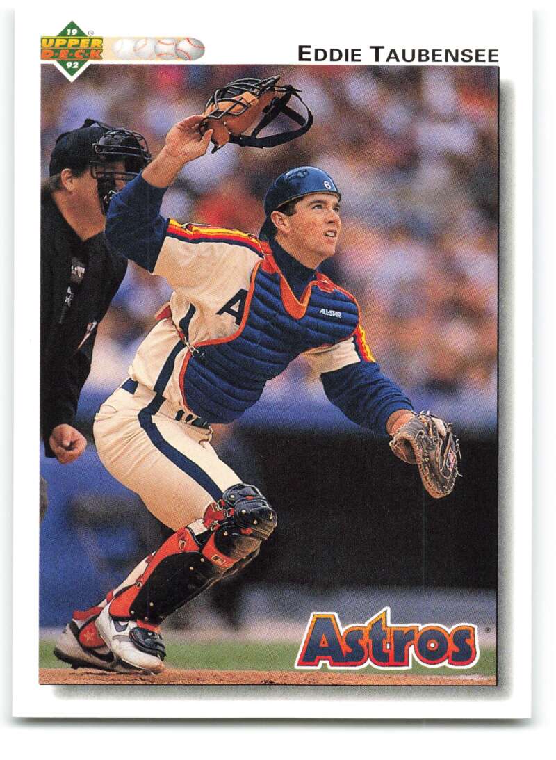 1992 Upper Deck #757 Eddie Taubensee  RC Rookie Houston Astros  Image 1
