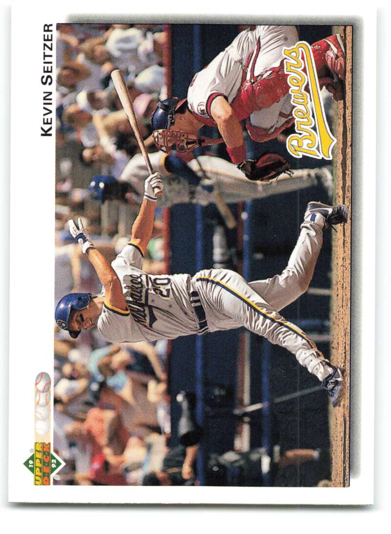 1992 Upper Deck #783 Kevin Seitzer  Milwaukee Brewers  Image 1