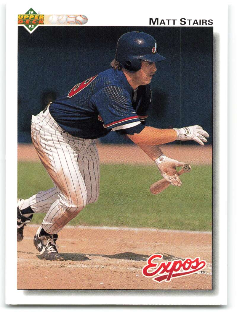 1992 Upper Deck #786 Matt Stairs  RC Rookie Montreal Expos  Image 1