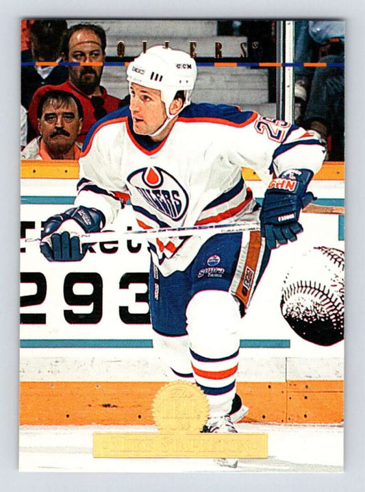 1994-95 Leaf #147 Mike Stapleton  RC Rookie Edmonton Oilers  Image 1