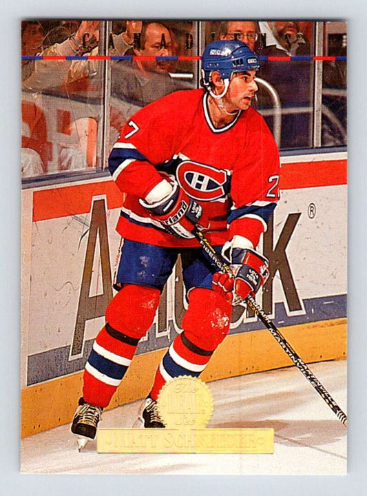 1994-95 Leaf #195 Mathieu Schneider  Montreal Canadiens  Image 1