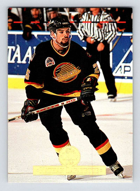 1994-95 Leaf #216 Nathan Lafayette  Vancouver Canucks  Image 1