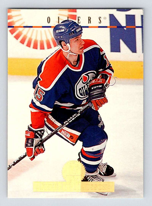 1994-95 Leaf #327 Fredrik Olausson  Edmonton Oilers  Image 1