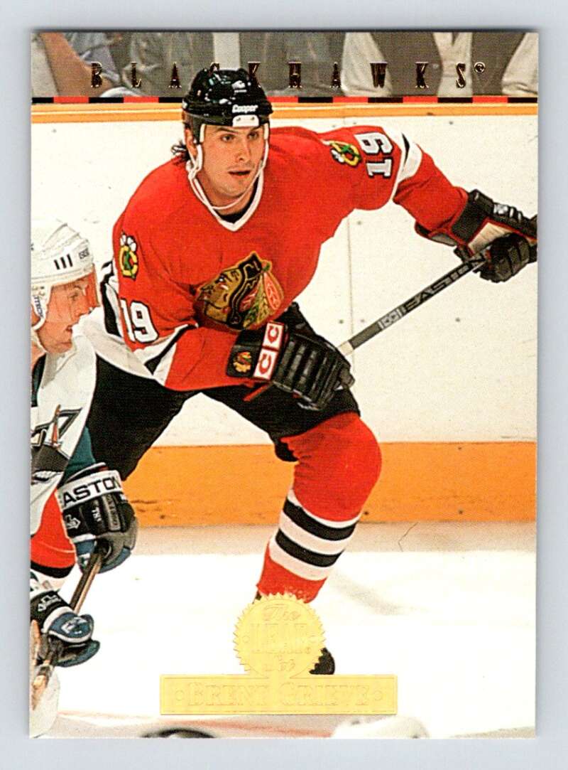 1994-95 Leaf #485 Brent Grieve  RC Rookie Chicago Blackhawks  Image 1