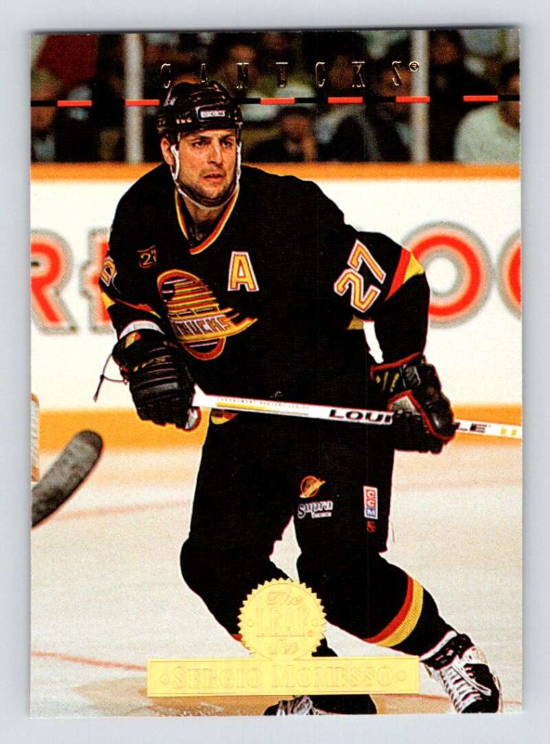 1994-95 Leaf #499 Sergio Momesso  Vancouver Canucks  Image 1