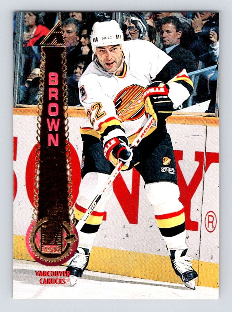 1994-95 Pinnacle #34 Jeff Brown  Vancouver Canucks  Image 1