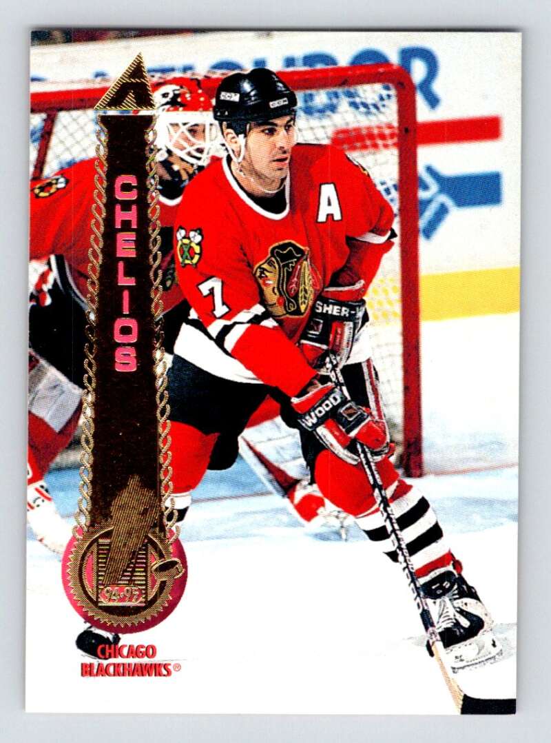 1994-95 Pinnacle #94 Chris Chelios  Chicago Blackhawks  Image 1