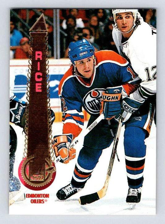 1994-95 Pinnacle #154 Steven Rice  Edmonton Oilers  Image 1