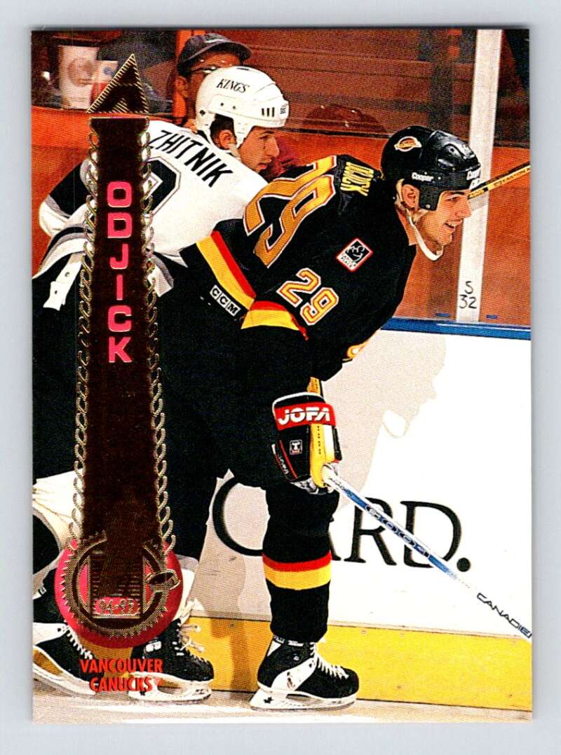 1994-95 Pinnacle #177 Gino Odjick  Vancouver Canucks  Image 1