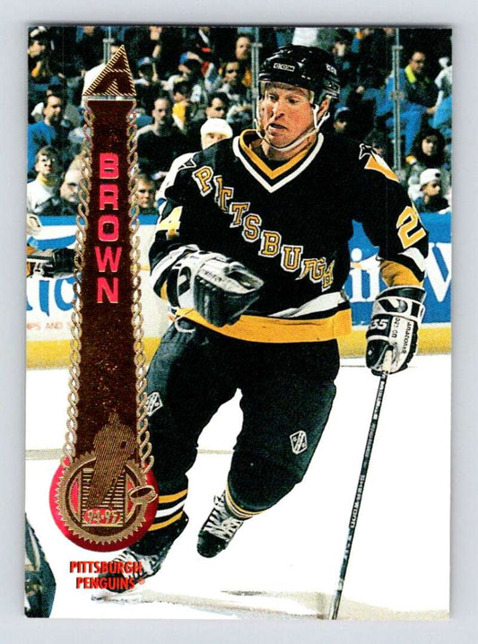 1994-95 Pinnacle #197 Doug Brown  Pittsburgh Penguins  Image 1