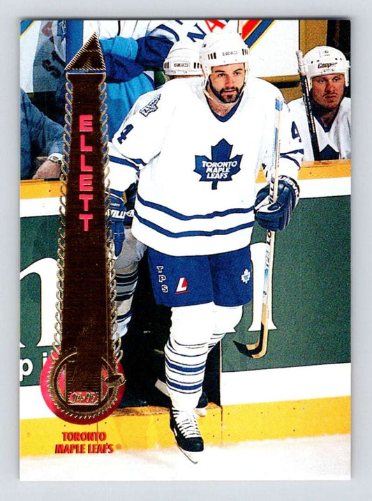 1994-95 Pinnacle #209 Dave Ellett  Toronto Maple Leafs  Image 1