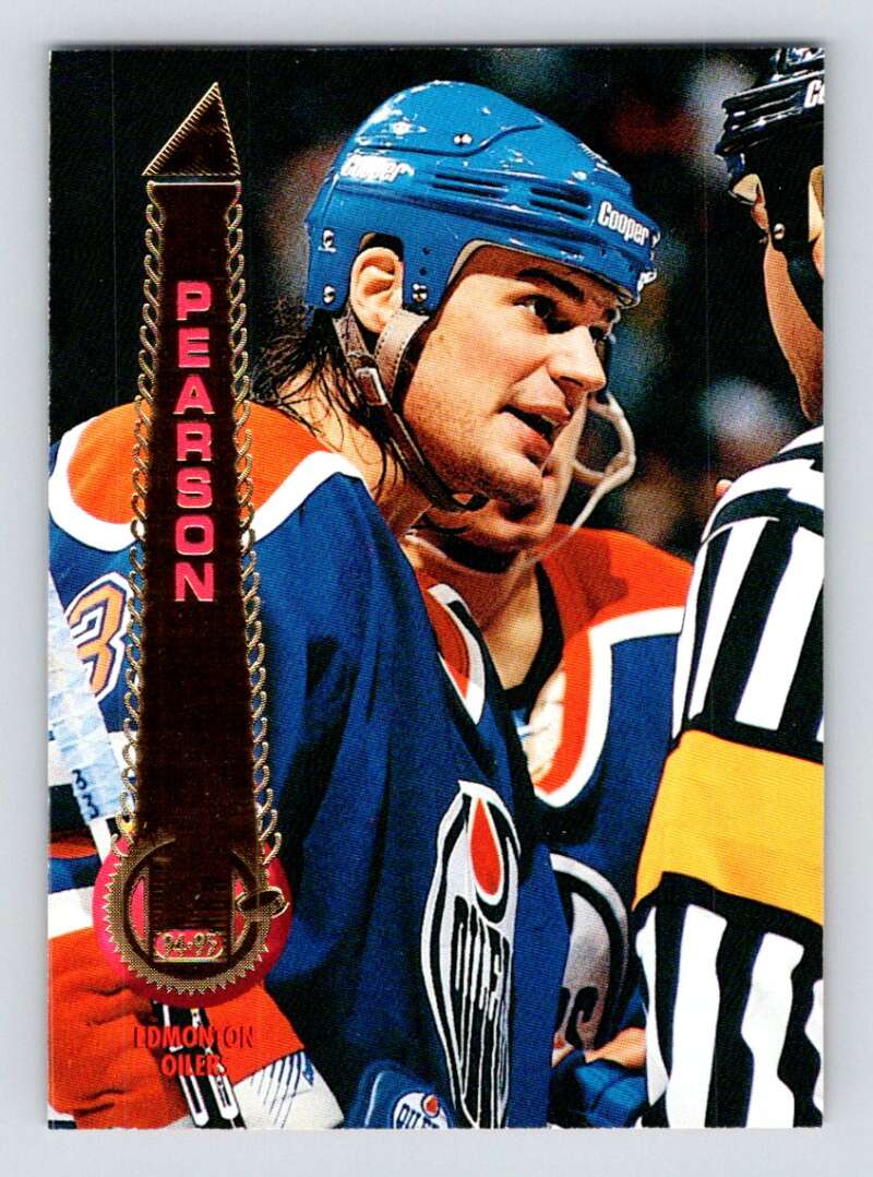 1994-95 Pinnacle #213 Scott Pearson  Edmonton Oilers  Image 1
