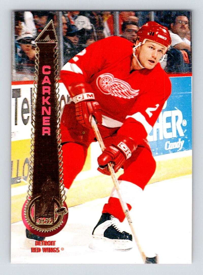 1994-95 Pinnacle #221 Terry Carkner  Detroit Red Wings  Image 1