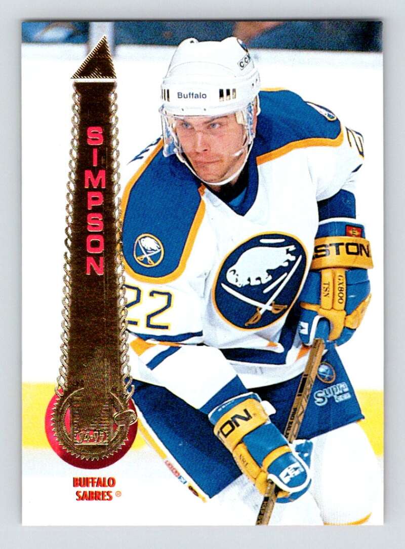 1994-95 Pinnacle #294 Craig Simpson  Buffalo Sabres  Image 1