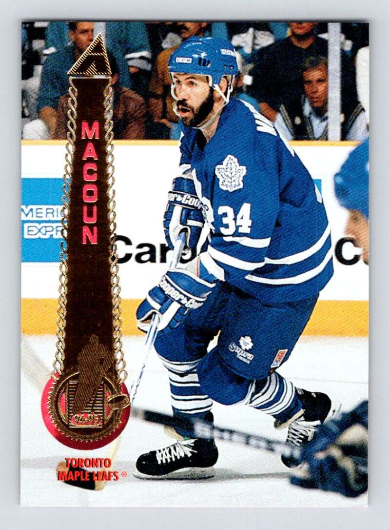 1994-95 Pinnacle #297 Jamie Macoun  Toronto Maple Leafs  Image 1