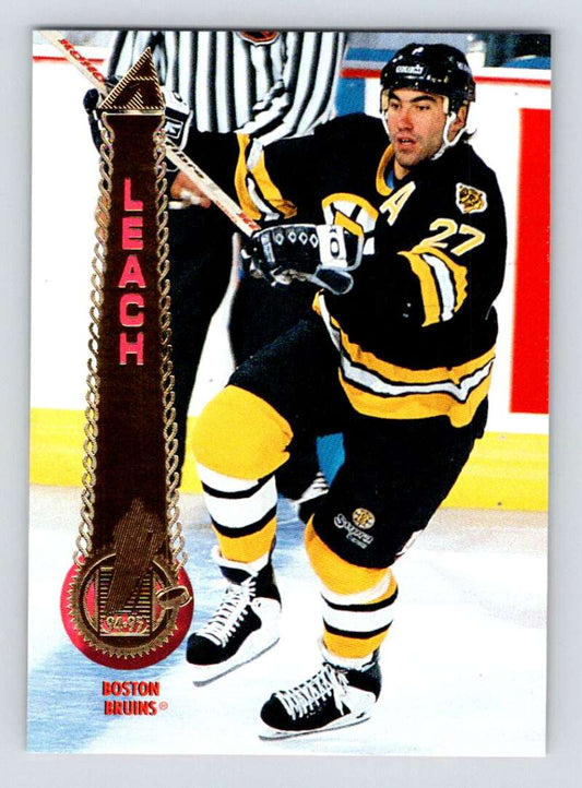 1994-95 Pinnacle #298 Steve Leach  Boston Bruins  Image 1
