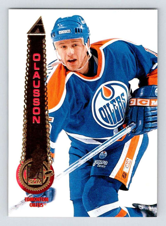 1994-95 Pinnacle #303 Fredrik Olausson  Edmonton Oilers  Image 1