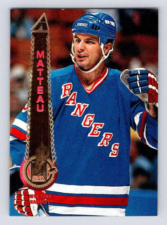 1994-95 Pinnacle #329 Stephane Matteau  New York Rangers  Image 1
