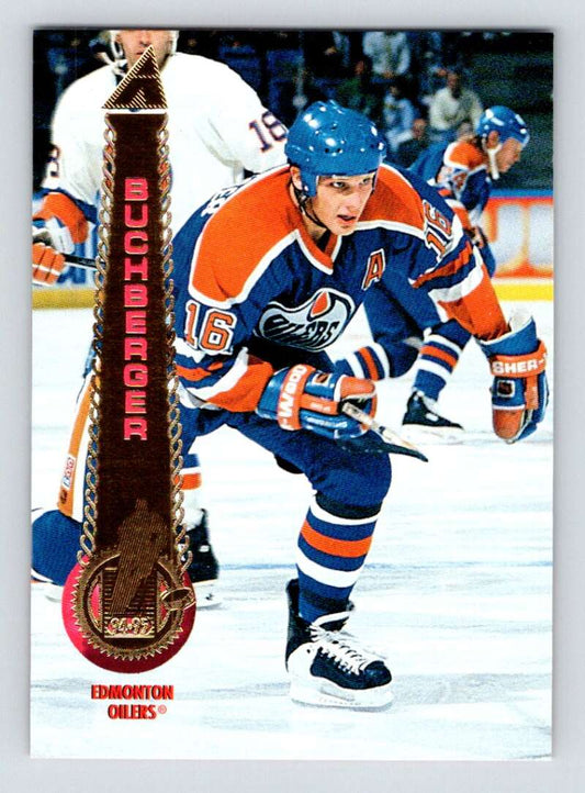 1994-95 Pinnacle #332 Kelly Buchberger  Edmonton Oilers  Image 1