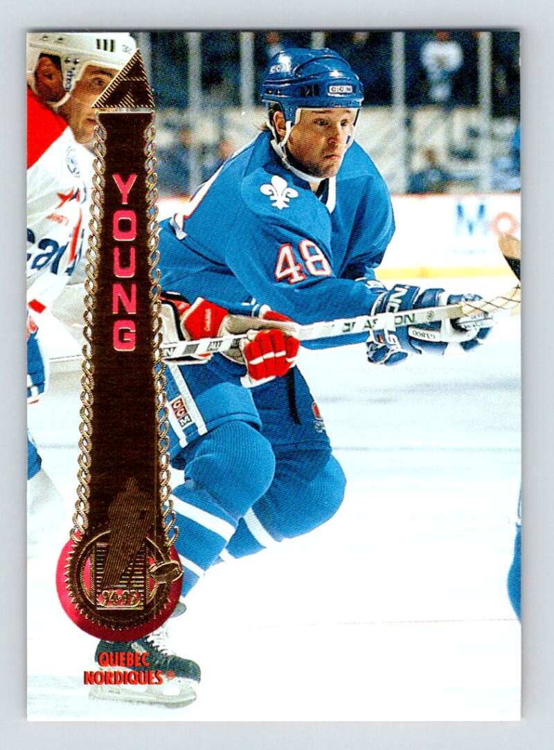 1994-95 Pinnacle #361 Scott Young  Quebec Nordiques  Image 1