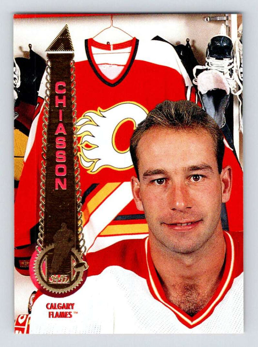1994-95 Pinnacle #376 Steve Chiasson  Calgary Flames  Image 1