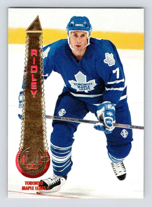 1994-95 Pinnacle #384 Mike Ridley  Toronto Maple Leafs  Image 1