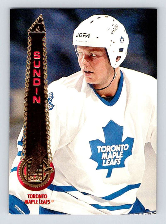 1994-95 Pinnacle #386 Mats Sundin  Toronto Maple Leafs  Image 1