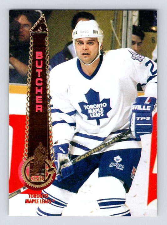 1994-95 Pinnacle #394 Garth Butcher  Toronto Maple Leafs  Image 1
