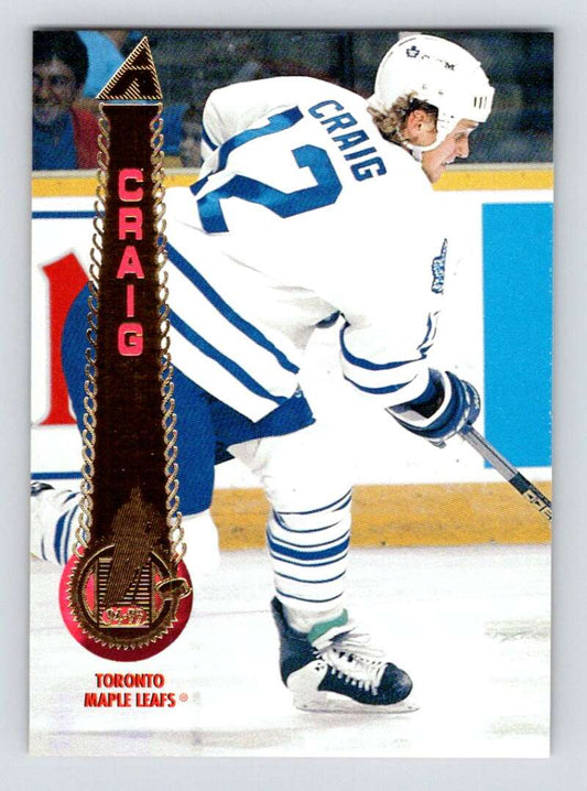 1994-95 Pinnacle #399 Mike Craig  Toronto Maple Leafs  Image 1