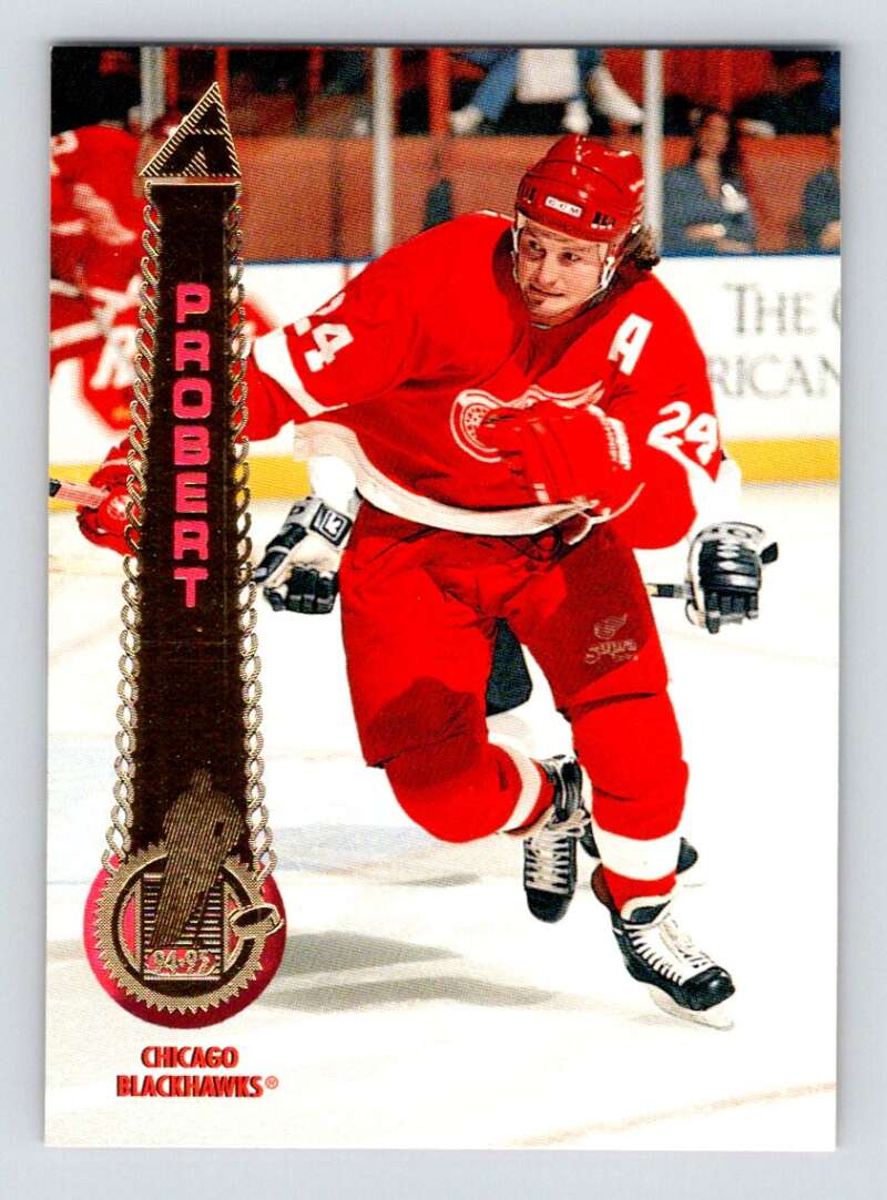 1994-95 Pinnacle #404 Bob Probert  Chicago Blackhawks  Image 1