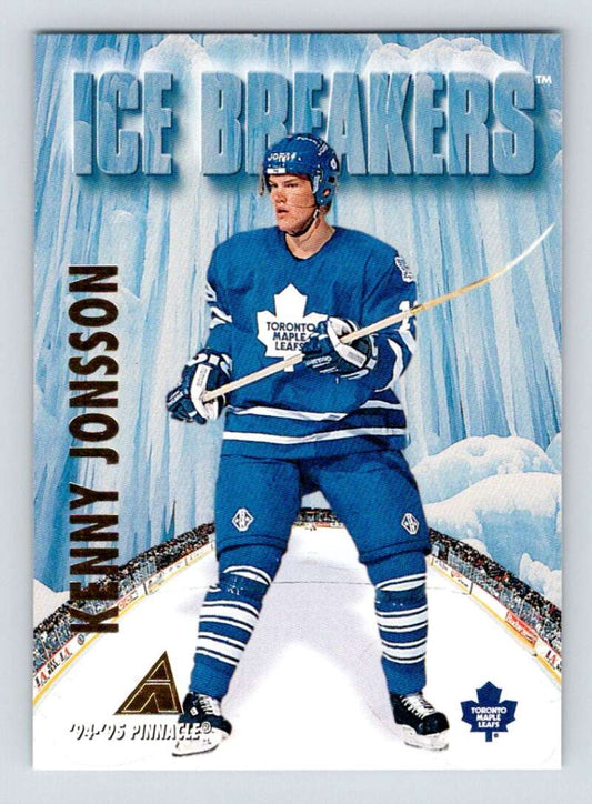 1994-95 Pinnacle #476 Kenny Jonsson IB  Toronto Maple Leafs  Image 1