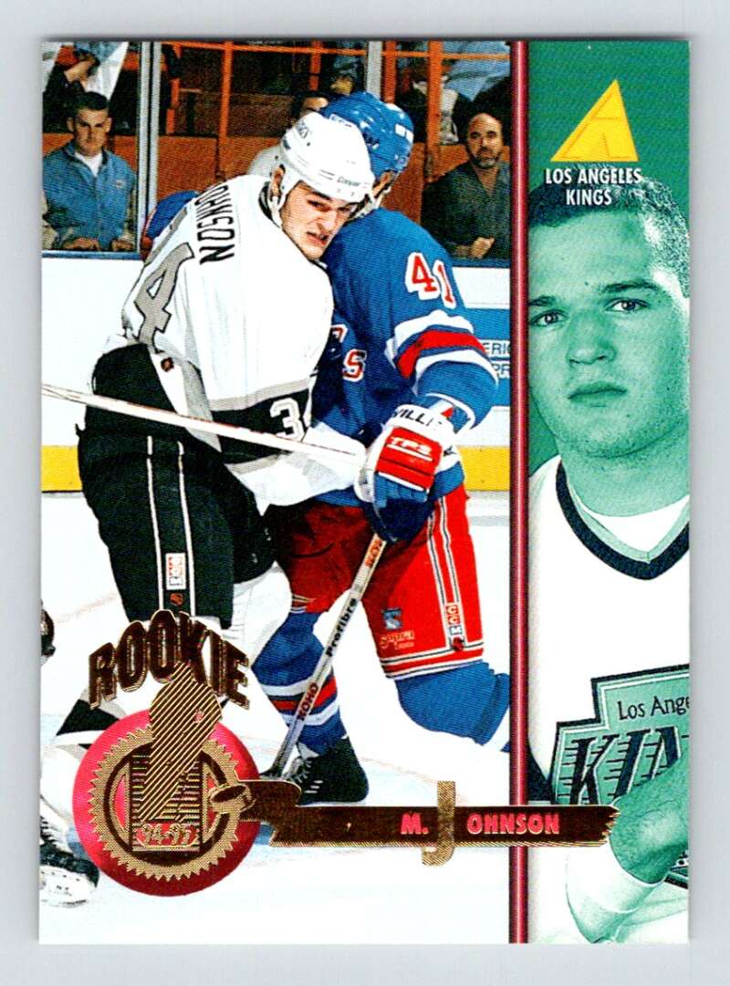 1994-95 Pinnacle #496 Matt Johnson  RC Rookie Los Angeles Kings  Image 1