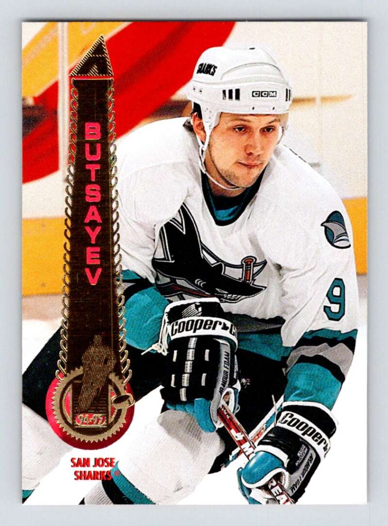 1994-95 Pinnacle #498 Slava Butsayev  San Jose Sharks  Image 1