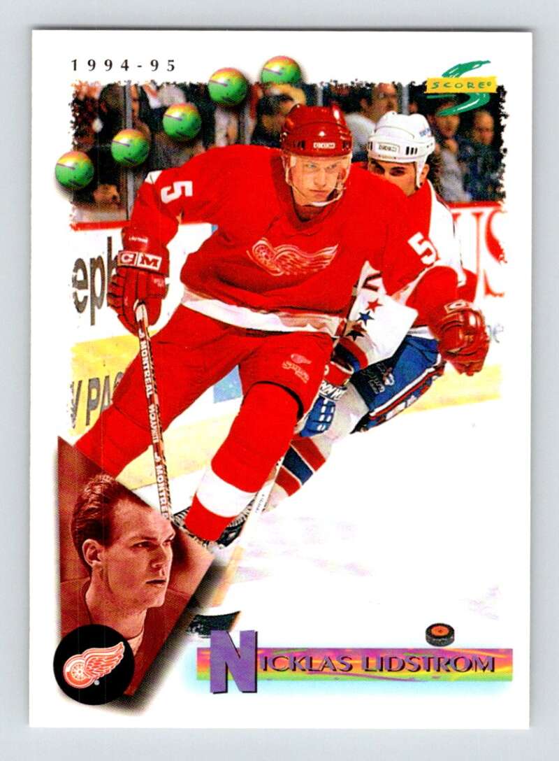 1994-95 Score Hockey #119 Nicklas Lidstrom  Detroit Red Wings  V90784 Image 1