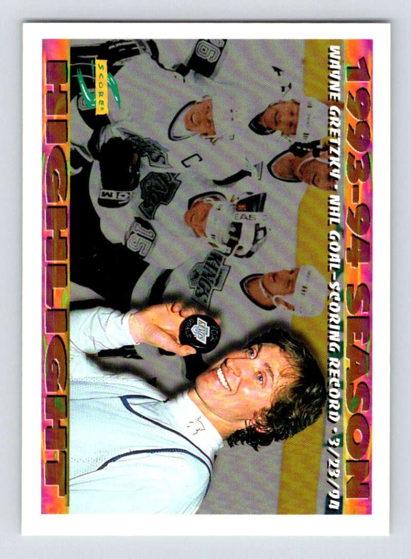 1994-95 Score Hockey #241 Wayne Gretzky HL  Los Angeles Kings  V90907 Image 1