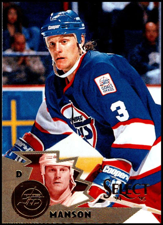 1994-95 Select Hockey #13 Dave Manson  Winnipeg Jets  V89868 Image 1