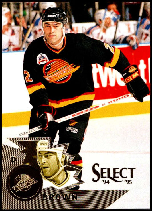 1994-95 Select Hockey #110 Jeff Brown  Vancouver Canucks  V89964 Image 1
