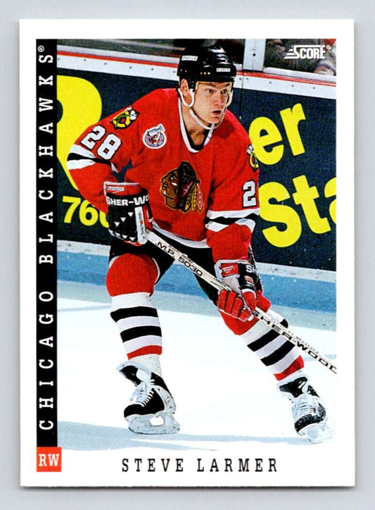 1993-94 Score Canadian #3 Steve Larmer Hockey  Image 1
