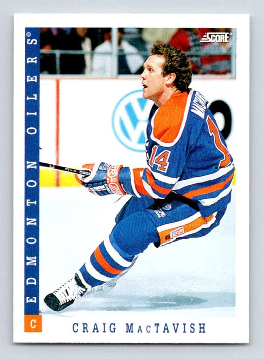 1993-94 Score Canadian #8 Craig MacTavish Hockey  Image 1