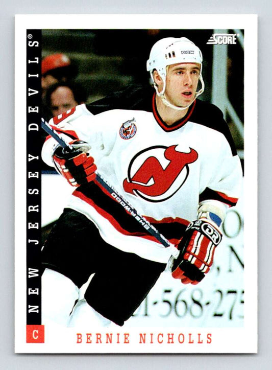 1993-94 Score Canadian #19 Bernie Nicholls Hockey New Jersey Devils  Image 1
