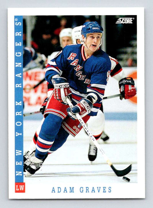 1993-94 Score Canadian #35 Adam Graves Hockey New York Rangers  Image 1