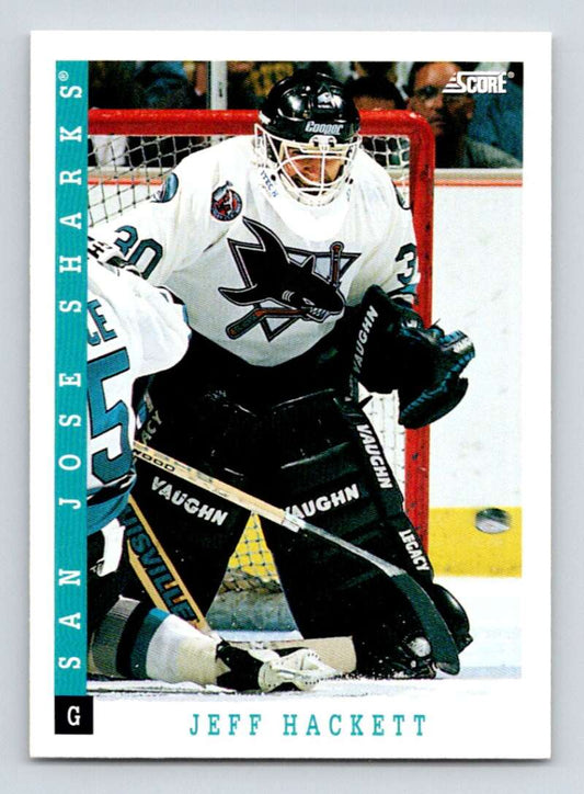 1993-94 Score Canadian #38 Jeff Hackett Hockey  Image 1