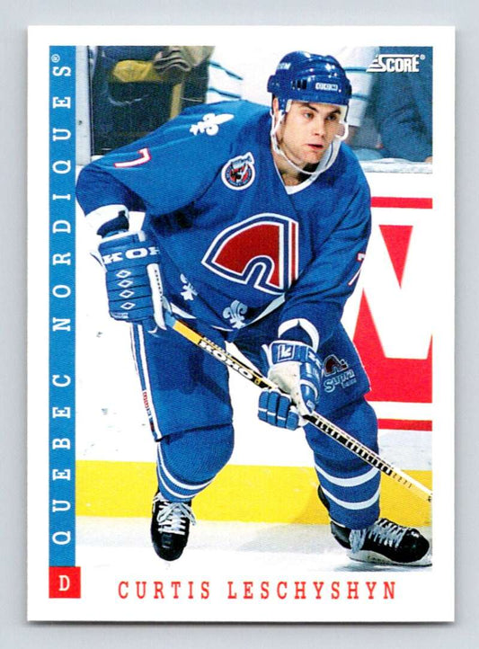 1993-94 Score Canadian #42 Curtis Leschyshyn Hockey  Image 1