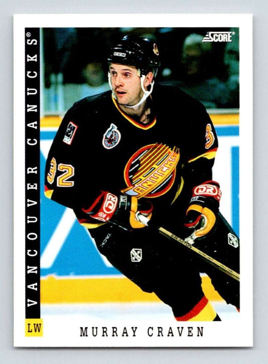 1993-94 Score Canadian #49 Murray Craven Hockey Vancouver Canucks  Image 1