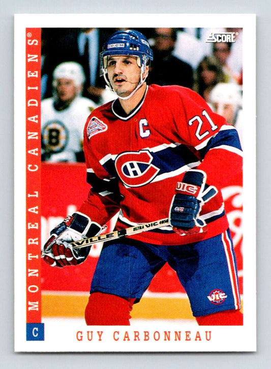 1993-94 Score Canadian #51 Guy Carbonneau Hockey Montreal Canadiens  Image 1